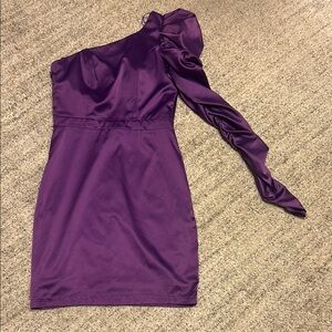 Karlie purple one shoulder dress medium NWT